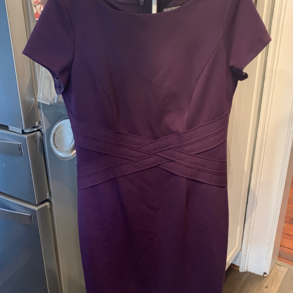 Ellen Tracy eggplant fully lined dress in excellent condition. Worn once
